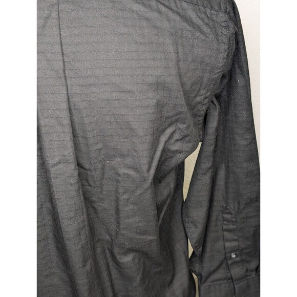 Arrow Black Fitted Wrinkle Free Button Up Shirt 17.5 32/33 XL Lightweight Soft - Picture 6 of 8